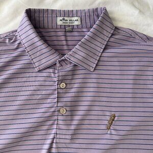 Peter Millar Summer Comfort Striped Golf Polo Men's Large